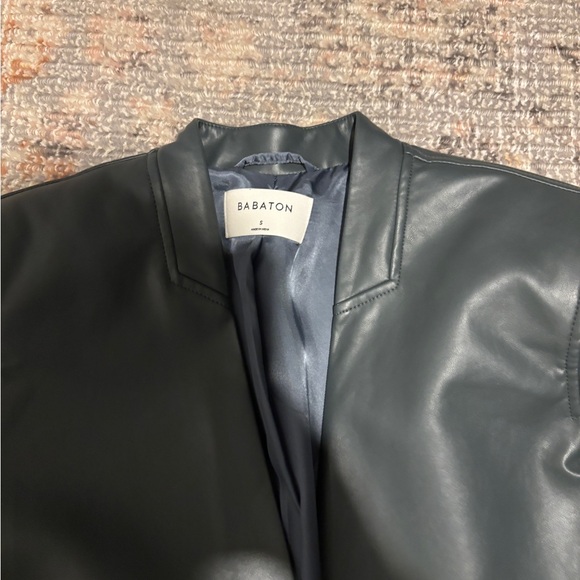 Babaton Charcoal / Green Vegan Leather Women's Blazer - $60 - Picture 4 of 4